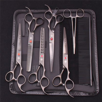 Pet Grooming Scissors Purple Dragon Japan Stainless Pink Curved Scissors For Dogs Dog Thinning Scissors Pet Chunker Shears Z3003