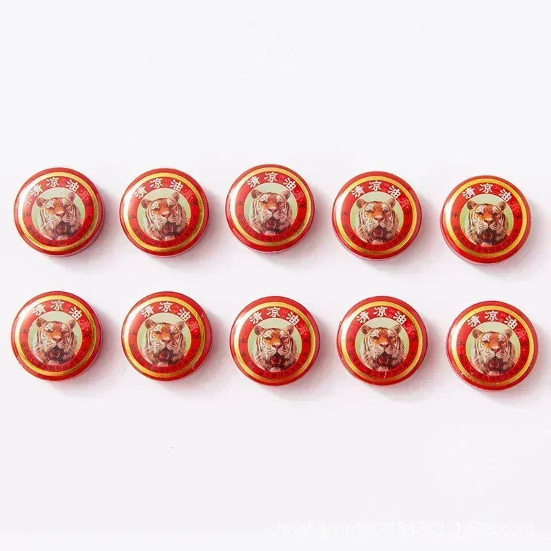 Natural Tiger Balm, Essential Oil Treatment, Influenza, Cold Headache, Dizziness, Muscle, Tiger, Solid Balm, Ointment, Fragrance