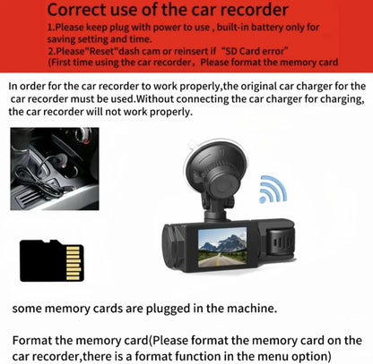 3LENS WIFI Dash Cam Car Camera 1080P Video Recorder Car DVR 2Len Front Options Rear View Camera Night Vision Car Accessories