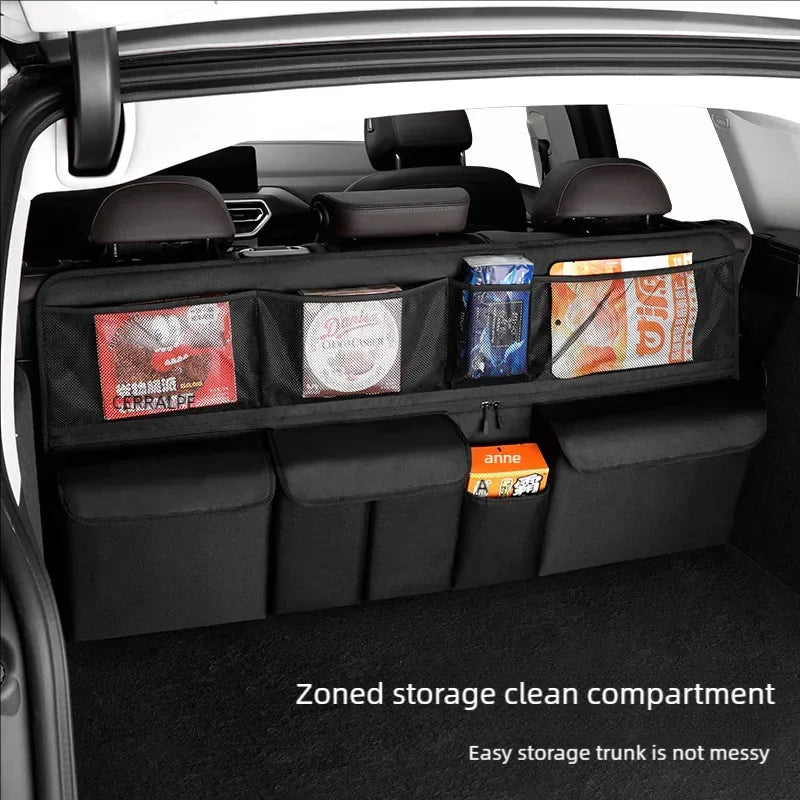 JFBONIN Car Trunk Storage Bag SUV Car Seat Back Hanging Bag Multi Functional Storage Mesh Bag Car Interior Storage Items