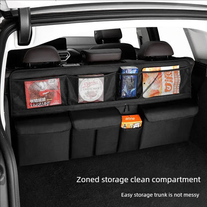 JFBONIN Car Trunk Storage Bag SUV Car Seat Back Hanging Bag Multi Functional Storage Mesh Bag Car Interior Storage Items