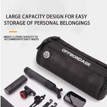 OFFBONDAGE Bicycle Front Tube Bag Large Capacity motorcycle Handlebar Bag Portable Multifunctional Shoulder Bag Bike Waterproof