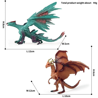 Oenux Simulation Dinosaur Dragon Turtles Fire Bull Orangutan Magma Golem Animal Model Action Figures Pvc Collection Kid Toy Gift