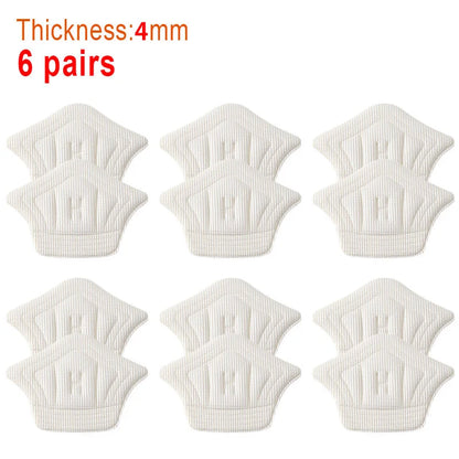 6pairs/12pcs Insoles Patch Heel Pads for Sport Shoes Back Sticker Adjustable Size Antiwear Feet Pad Cushion Insert Insole