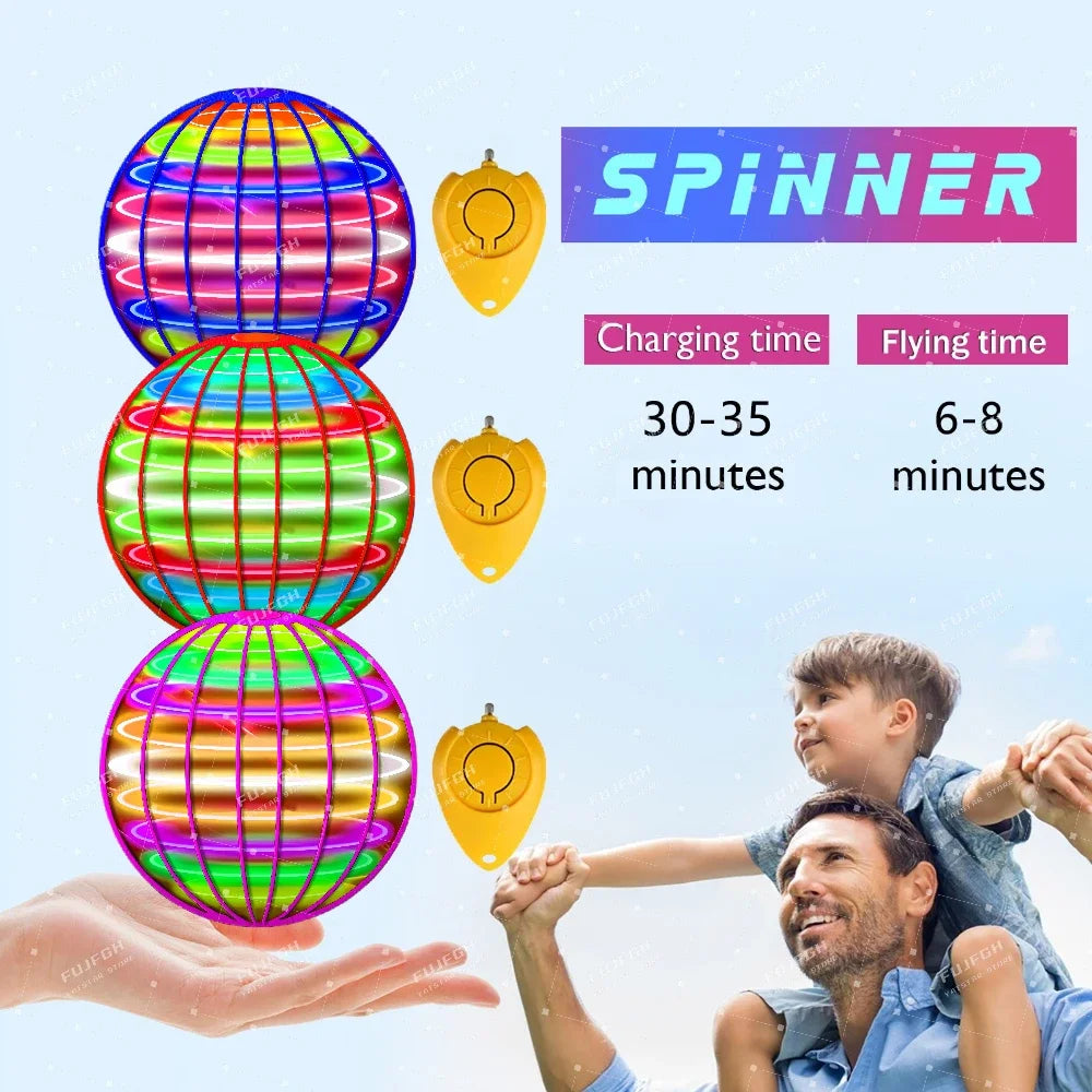 Magic Flying Ball Pro Mini Lighting With LED Lights Remote Control Hand Controlled Boomerang Spinner Toys for Adults Kids Gifts