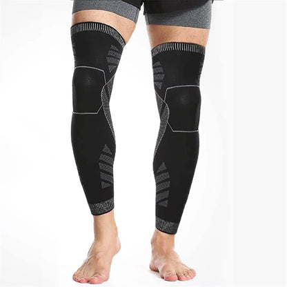 BraceTop 1 PC Full Leg Sleeves Long Compression Leg Sleeve Knee Sleeves Protect Leg, for Man Women Basketball, Arthritis Cycling