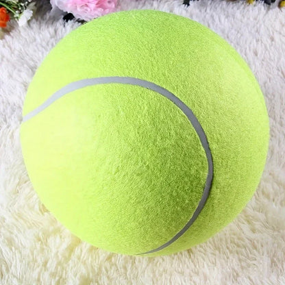Durable Rubber Tennis Ball Dog Toy for Medium Breeds - Interactive Chew and Training Accessory