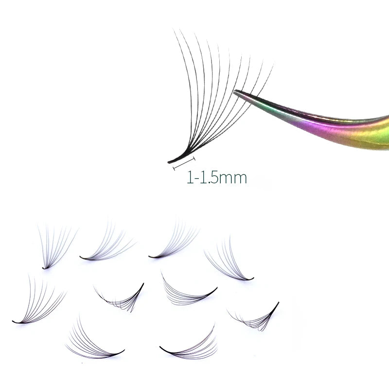 Song lashes Promade Fans 3D-10D07Pointy base loose fans Sharp thin root Korea PBT material 500 Fans Eyelash Extensions Choice