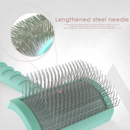 Pet Grooming Comb Shedding Hair Remove Needle Brush Slicker Massage Easy To Cleaning Large Dog Cat Fluffy Hair Tool Pet Supplies