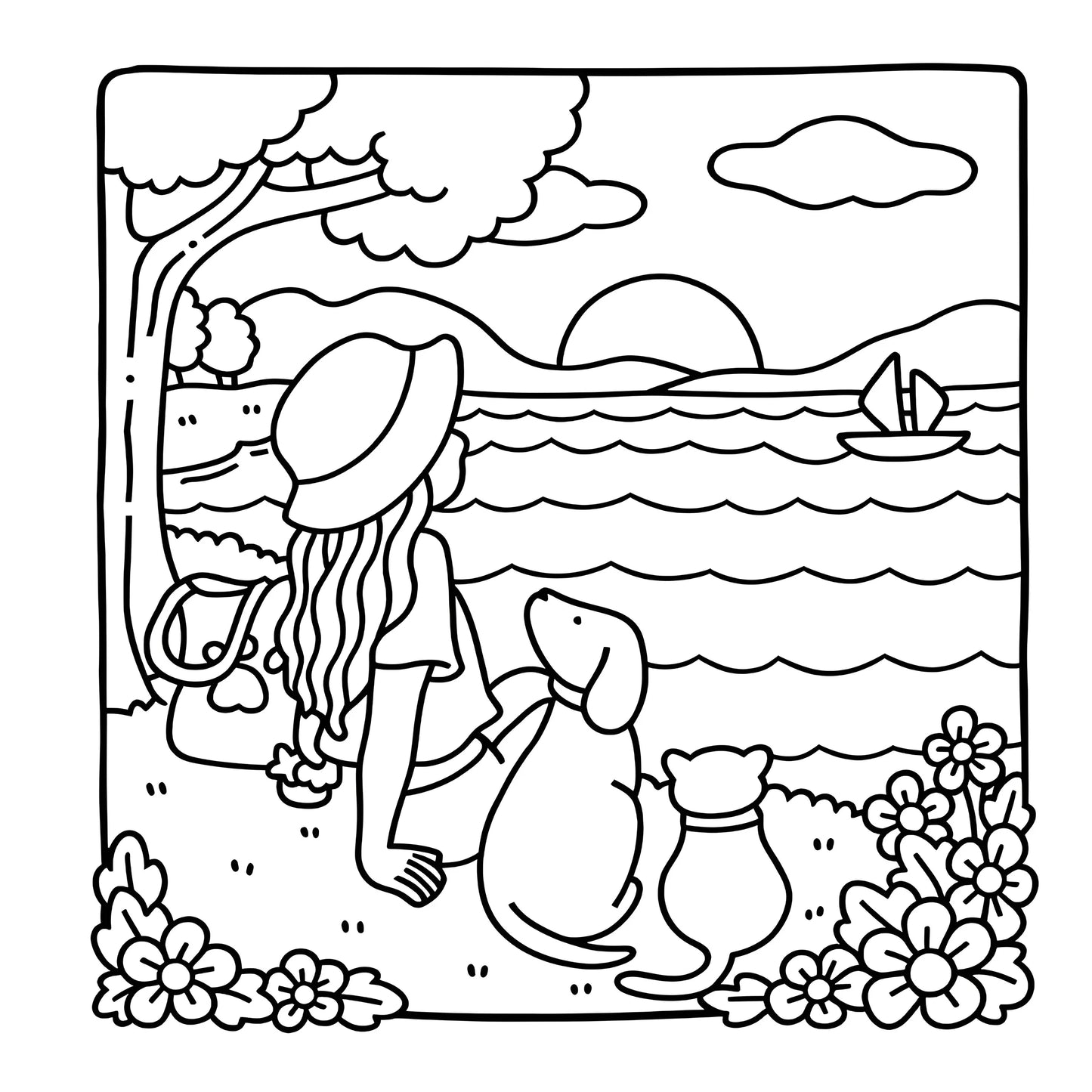 COZY GIRL VIBES Bold-easy Patterns Coloring Book for Adults Cute Drawing Book Perfect Gift for Party and Birthday