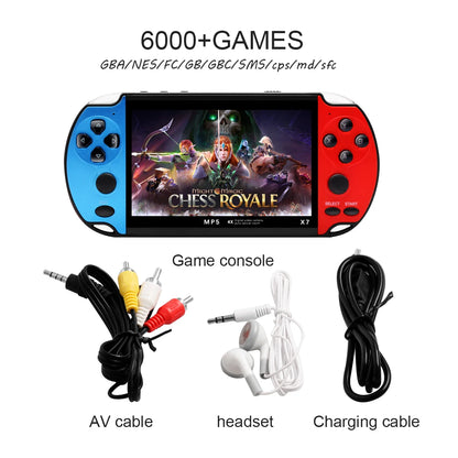 GAMINJA X7 4.3inch Built-in 9000+ Games Handheld Game Console TFT Screen Video Game Player HD Game For GBA GBC NES GBC