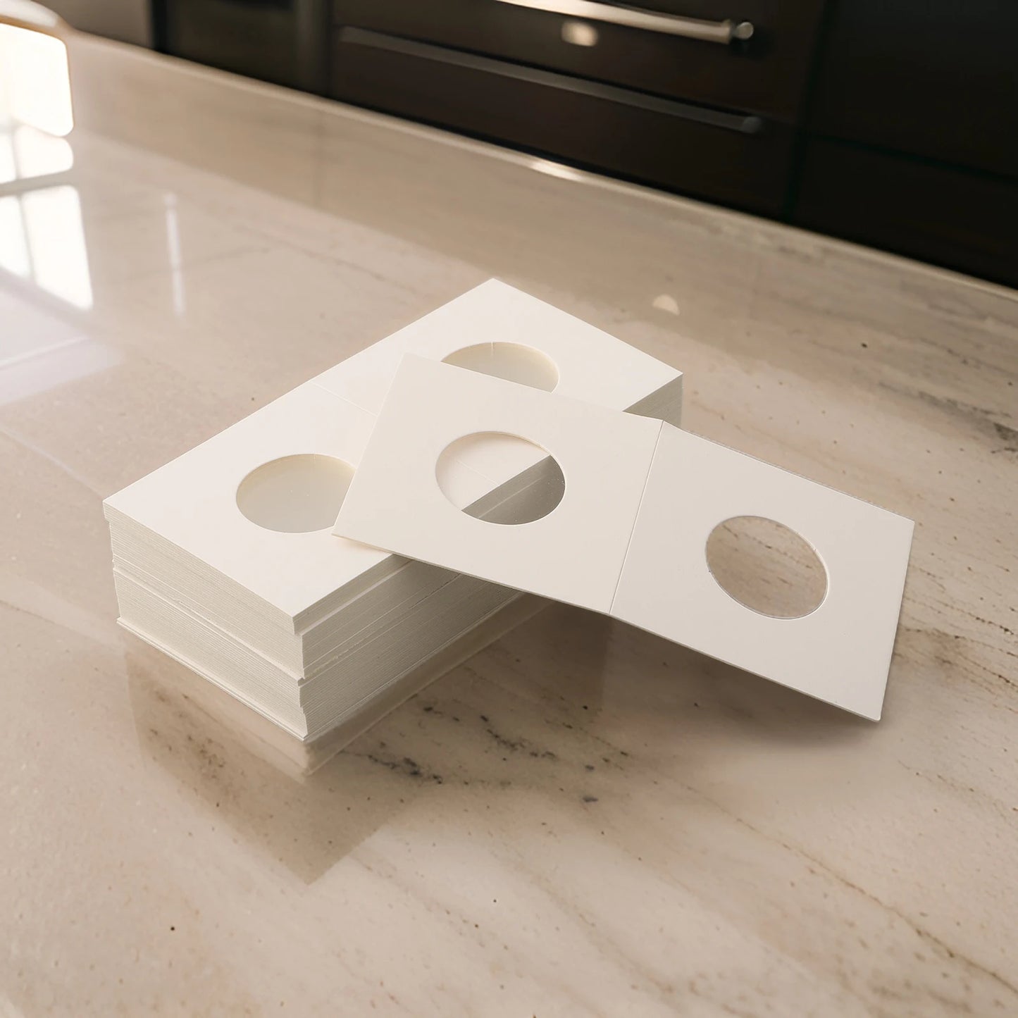 1 Set Coin Storage Stamp Holder Square Cardboard Case Coin Album Collection Coin Holders Flip Clip Coin Capsules Cover Storage