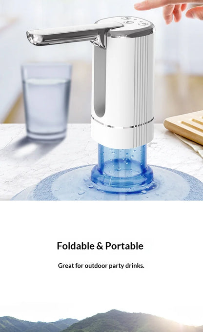 HOMEFISH Electric Household Folding Water Pump Bucket Automatic Water Dispenser Small Water Outlet for Home Use
