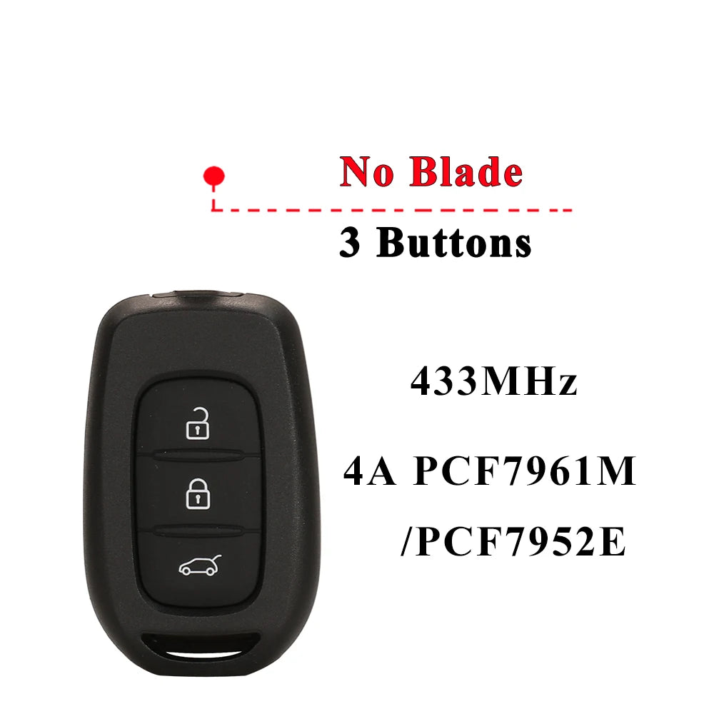 Remote Car Key 433mhz PCF7961M 4A for Renault Sandero Dacia Logan Lodgy Dokker Duster Trafic Clio4 Master3 VAUXHALL VIVARO