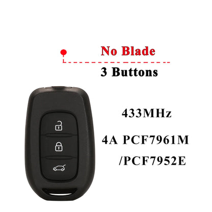 Remote Car Key 433mhz PCF7961M 4A for Renault Sandero Dacia Logan Lodgy Dokker Duster Trafic Clio4 Master3 VAUXHALL VIVARO