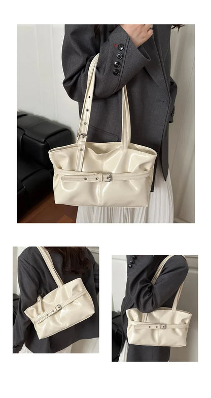 Fashionable Medium Size Versatile Tote Handbag for Daily Use Ethnic Style Synthetic Leather and Canvas Bag