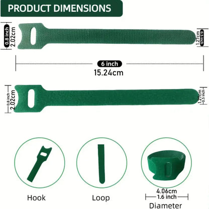 100PCS Velcro zip ties, plant ties, non slip garden ties, suitable for gardening, home decor, etc