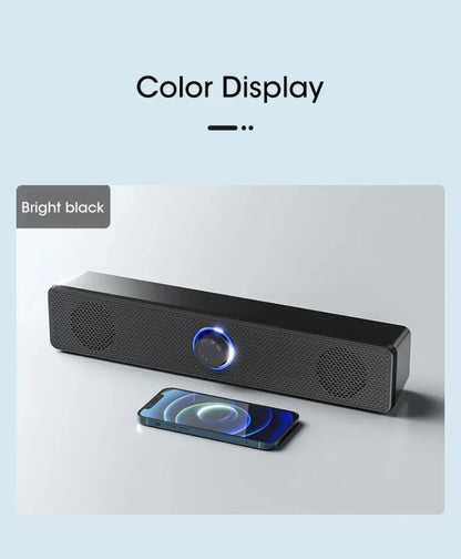 Wireless Bluetooth and PC Soundbar Wired Speaker USB Powered Soundbar for TV Pc Laptop Gaming Home Theater Surround Audio System