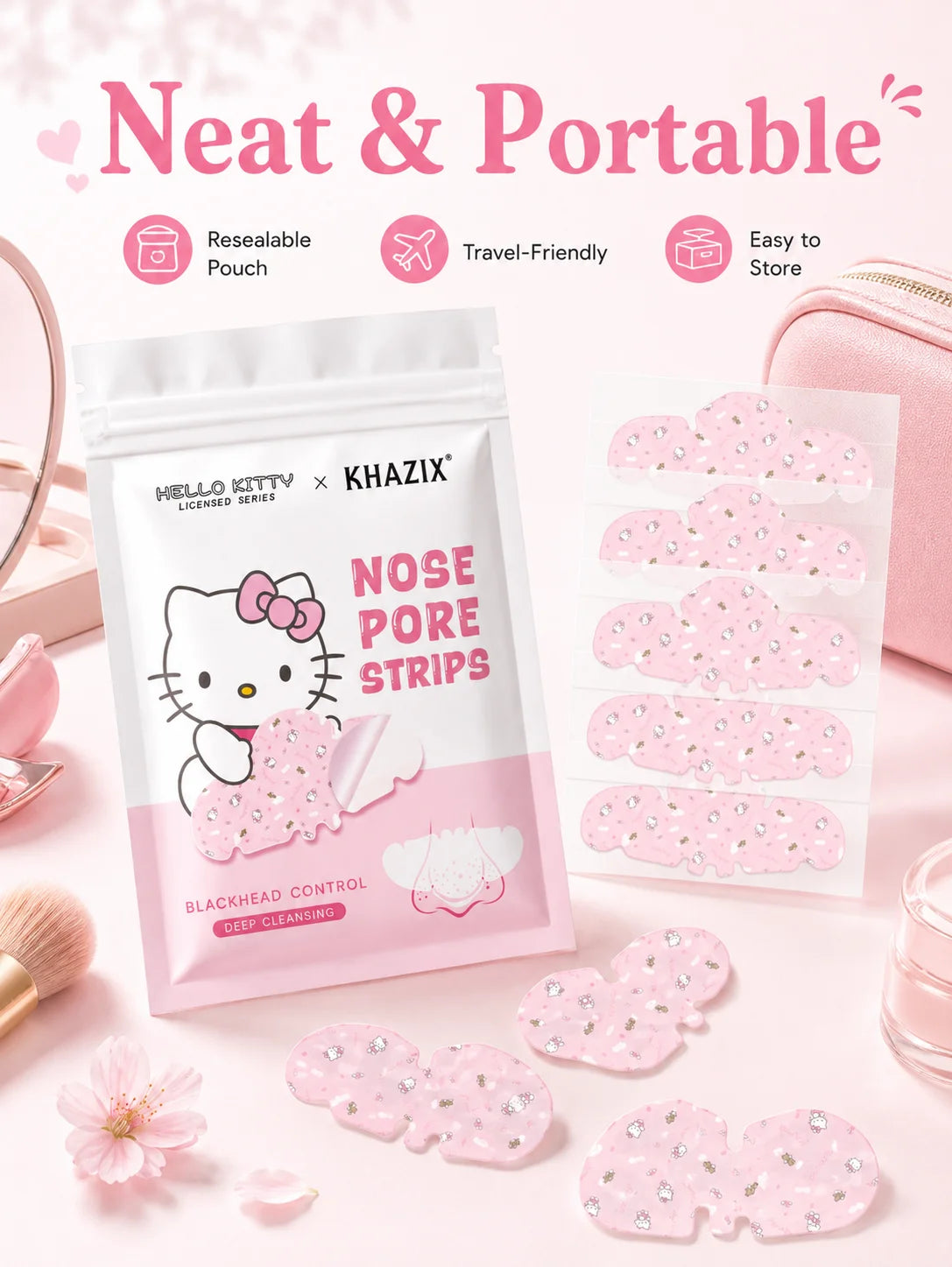 Nose Pore Cleansing Strips, Soft Fit Peel-Off Nose Patches for Daily Facial Skin Care