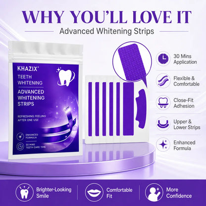 7PCS Teeth Whitening Strips for Whiter-Looking Smile, Flexible Tooth Strips Easy to Apply for Daily Cosmetic Care