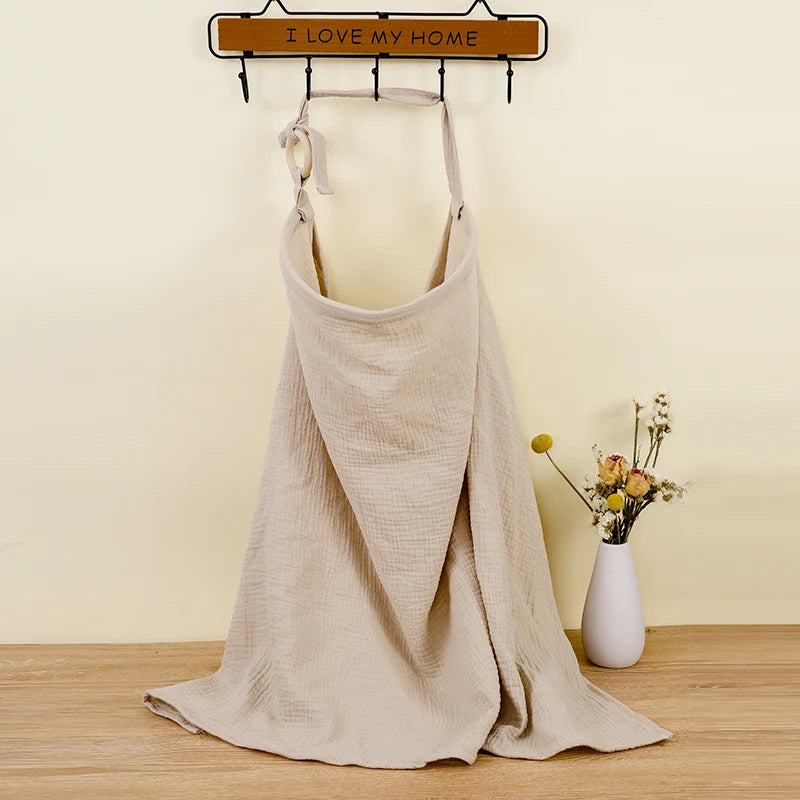 100% Cotton Mother Outing Breastfeeding Cover Muslin Baby Feeding Nursing Shawl Adjustable Privacy Apron Stroller Blanket