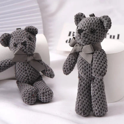16cm Soft Stuffed Pineapple Bear Plush Toys Mini Teddy Bear Dolls Toy Small Gift for Party Wedding Keychain Bag Pendant Toy Gift