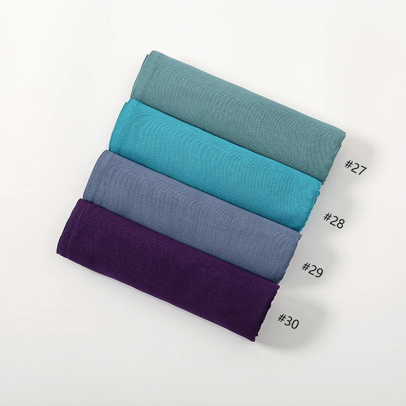 Fashion Modal Hijab Rayon Cotton Shawls Muslim Hijabs For Women Plain Scarf Big Size Headscarf Islamic Turban Headband 190*85cm