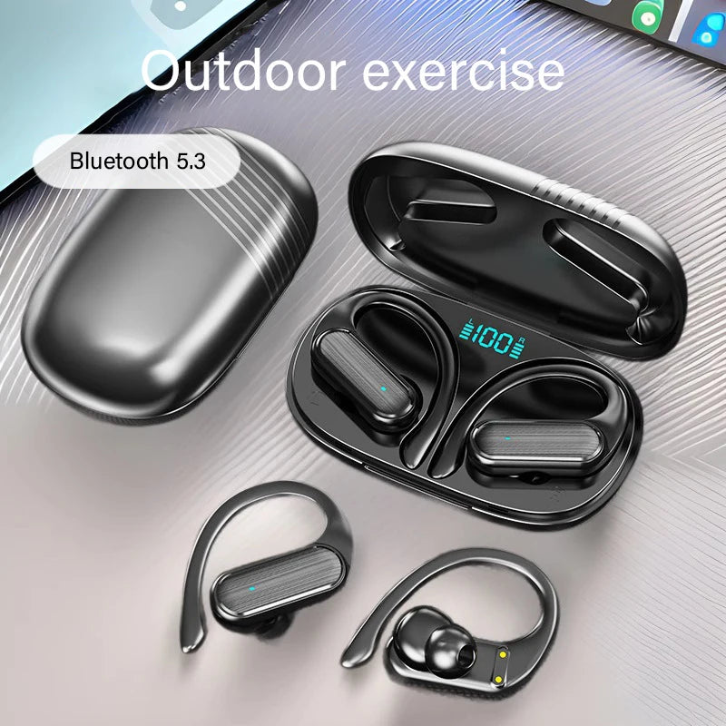 The A520 wireless Bluetooth headphones feature high-quality, high-definition sound, stereo earbuds, sweat-proof touch lights