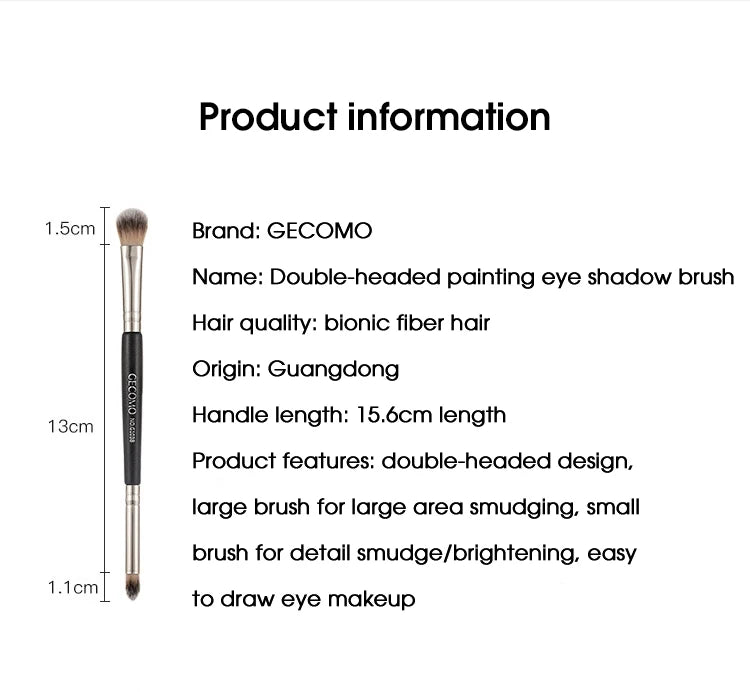 Double-headed painting eyeshadow brush novice makeup brush soft hair does not eat powder natural dizzy dye easy makeup