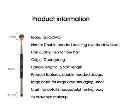 Double-headed painting eyeshadow brush novice makeup brush soft hair does not eat powder natural dizzy dye easy makeup