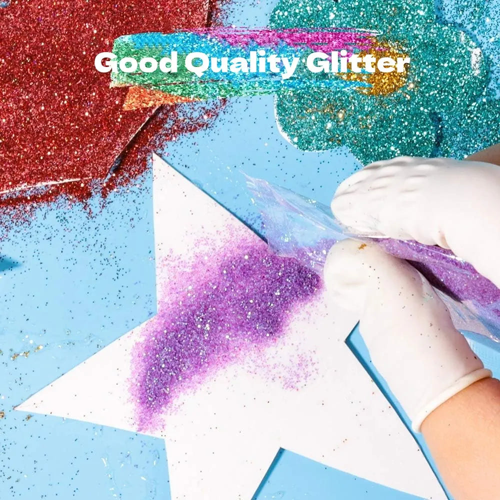 50g Extra Fine Glitter Holographic Laser Dazzling Nail Glitter Powder Art Crafts Resin Tumbler Decoration Shiny Flakes Sequins