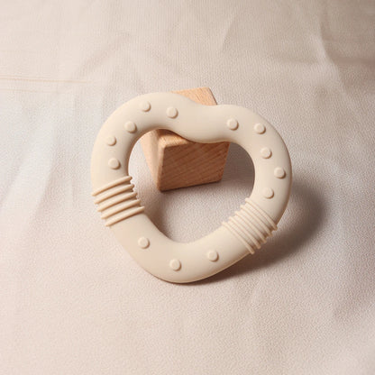 New Star Silicone Teether Food Grade Heart Baby Teething Toy