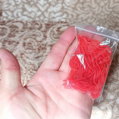 Bionic Red Worm Lure 100pcs 3.5cm Lifelike Silica Gel Fishy Artificial Red Worm Earthworm Bait Submerge Simulation Lure Pesca