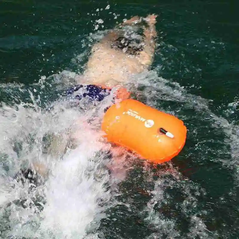Swimming pool Buoy Tow Floats Inflatable Life Saving Swim Buoy PVC Inflated Air Drying Bag Drift Bag  pool accessory Open Water