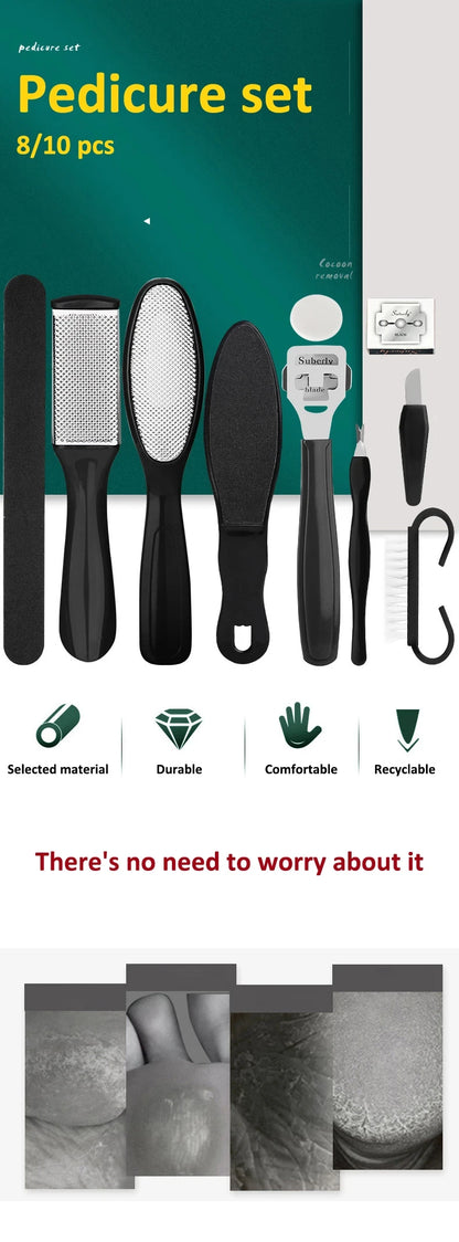 Professional Heavy-Duty Toenail Clipper Set for Ingrown & Thick Toenails,Smooth Feet with Stainless Steel Foot Care Tools