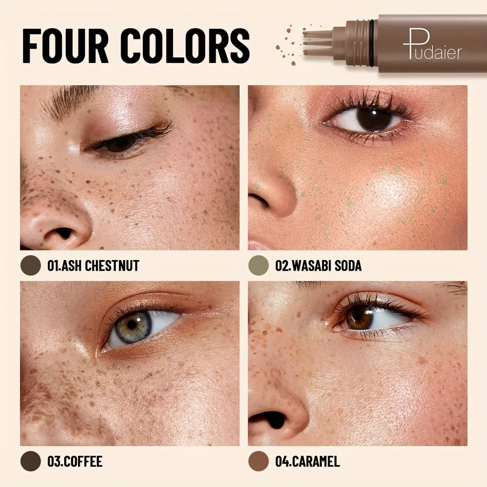 Freckle Stamp Makeup Pen Waterproof, Natural Look Dot Freckles, Long Lasting, Sweatproof, Beginner Friendly