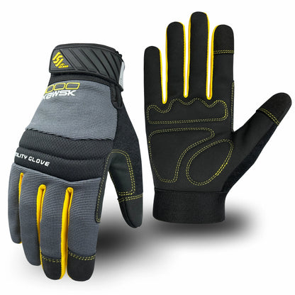 Pair High Performance Multi-Purpose Light Duty Work Gloves For Men&Women Breathable & High Dexterity Touch Screen For Multipur