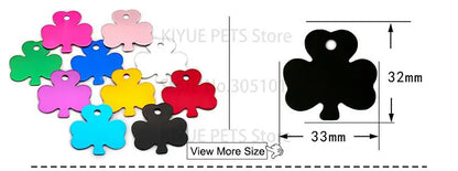 Personalized Random Mix 20pcs Aluminum Pet Dog Tag Nameplate Pedant For Cat Collar Ring Anti-Lost Accessories