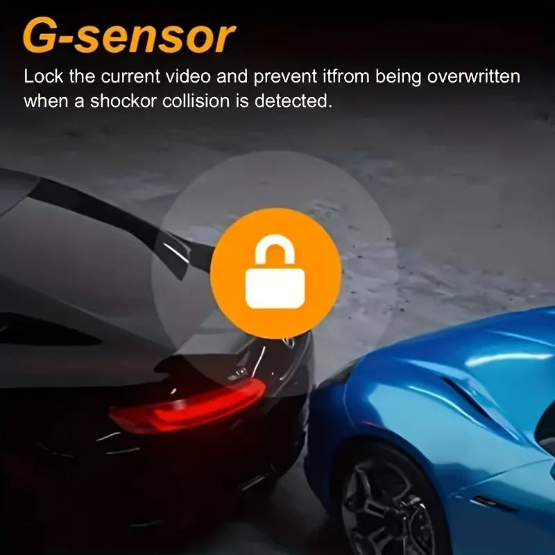 Dual Camera Car Dash Cam 1080P with IR Night Vision, Front and Rear Recording, Wide Angle & Loop Recording DVR