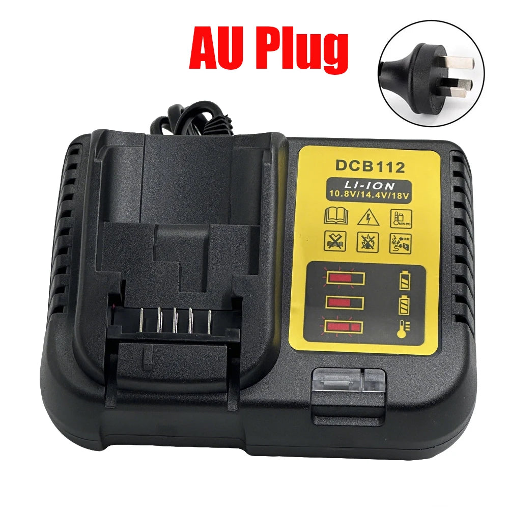 DCB112 Battery Charger For Dewalt 10.8V 12V 14.4V 18V 20V DCB206 DCB205 DCB204 DCB203 DCB120,DCB107 DCB115 DCB105(No battery)