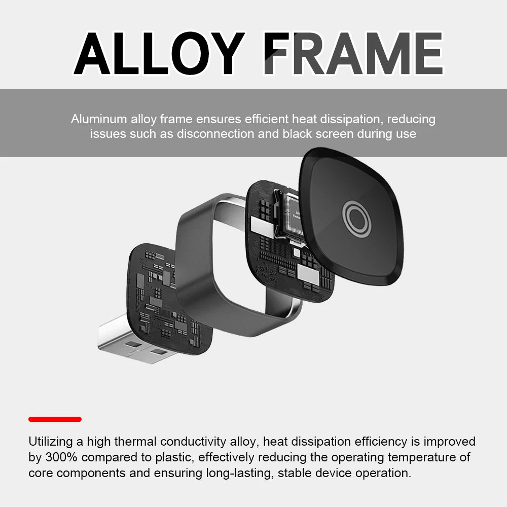 XUDA 2in1 Wireless CarPlay Adapter Android Auto AI Smart Box Car Intelligent Systems For VW Toyota Nissan Honda Ford Benz