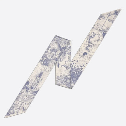 26 Letters Tarot Constellation Bag Scarf Twill Silk Scarves Women New Neckerchief Hair Headbands