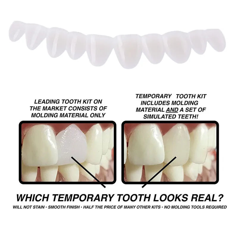 3 Shades /set Temporary Dental Oral False Teeth Dentures Dentadura Perfect Smile Veneers Fit Flex Denture Paste Braces