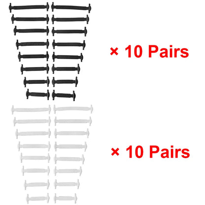 16pcs/lot Silicone Shoelaces No Tie Shoelaces 12 Colors Elastic Lace Shoelace Creative Lazy Silicone Laces Rubber Lace