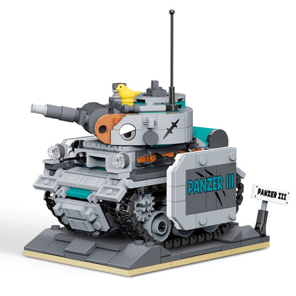 KNEW BUILT Mini Tank Building Blocks Kid Learning Toys Educational Bricks Military Model Construction Set for Children Gift