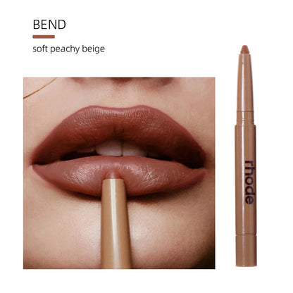 RhodeSkin Peptide Lip Shape Pen Lip Liner Long Lasting Lip Tint Pencil Pen Makeup Lipstick Powder Blusher Gloss Makeup Lipliner