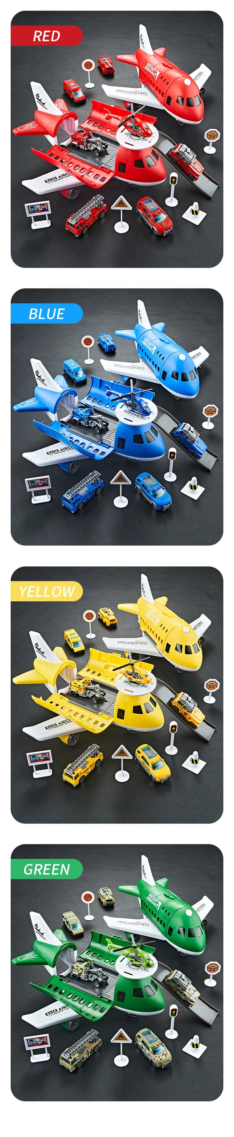 Creative and novel deformation airplane toy combination - Multiple themes, gift box packaging - Gifts suitable for boys and girl