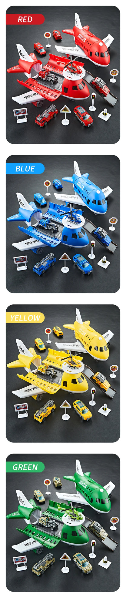 Creative and novel deformation airplane toy combination - Multiple themes, gift box packaging - Gifts suitable for boys and girl