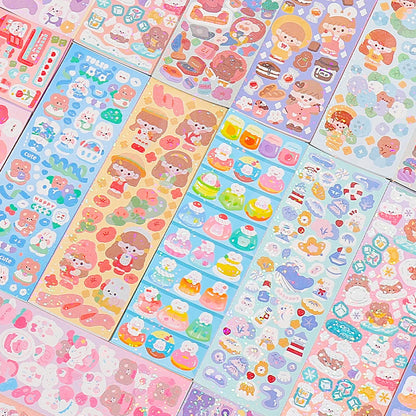 200p Kawaii Stickers for Kids Cute Stationary Aesthetic Diary Decoration Art Supplies Stickers for Scrapbooking Lot Korean Paper