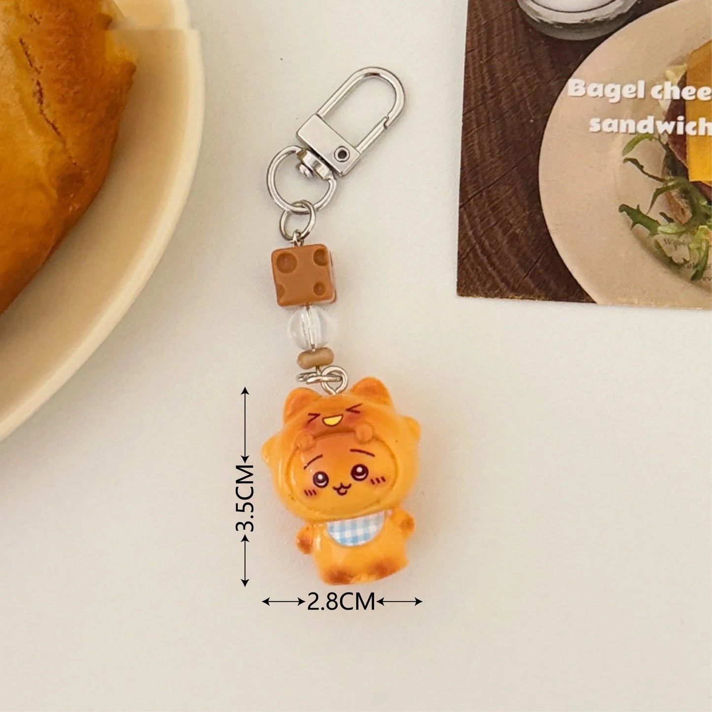 1/3 Pcs  Chiikawa 3D Cartoon Keychain Cute And Funny Bib Pendant Backpack Small Pendant